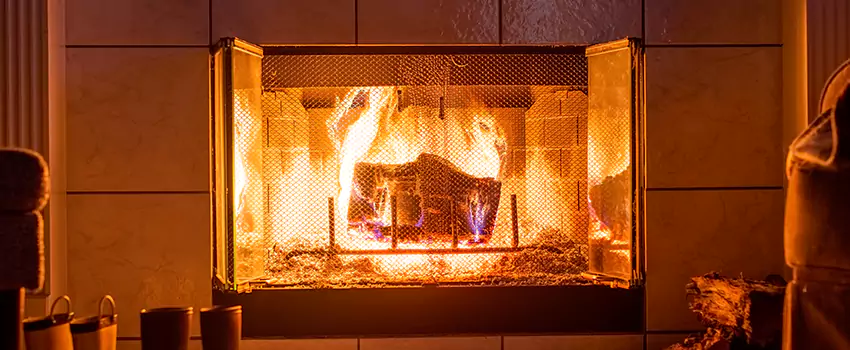 Mendota Hearth Landscape Fireplace Installation in Bellevue, Wisconsin