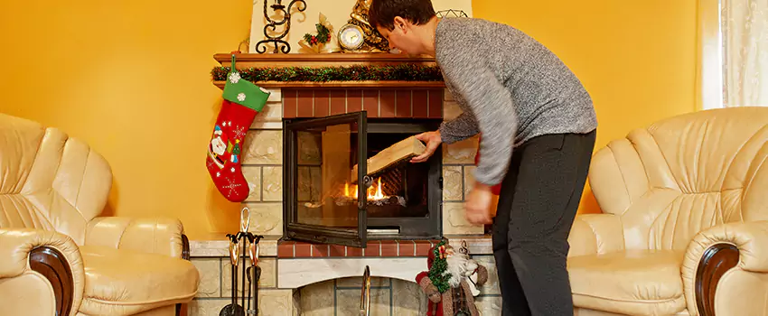 Rusted Metal Fireplace Restoration in Bellevue, Wisconsin